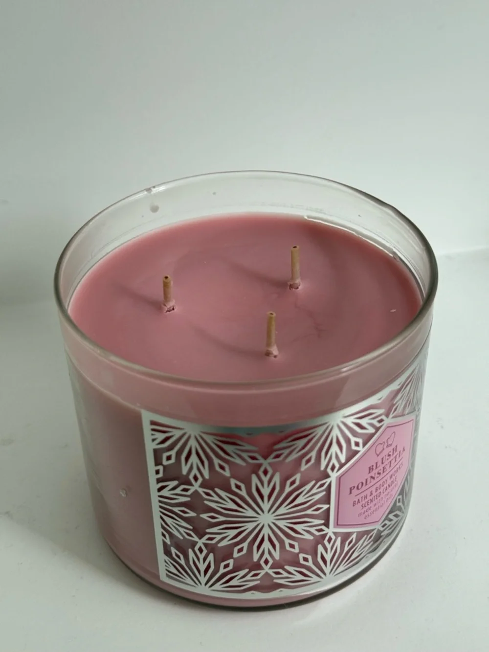 Bath & Body Works Pink Blush Poinsettia Decorative Scented Candle - Picture 2 of 2